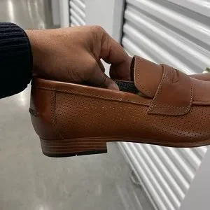 NWB Bar III Tan Peyton Leather Slip-On Loafers Sz 10.5 Horizon Slip On | Women main image 3